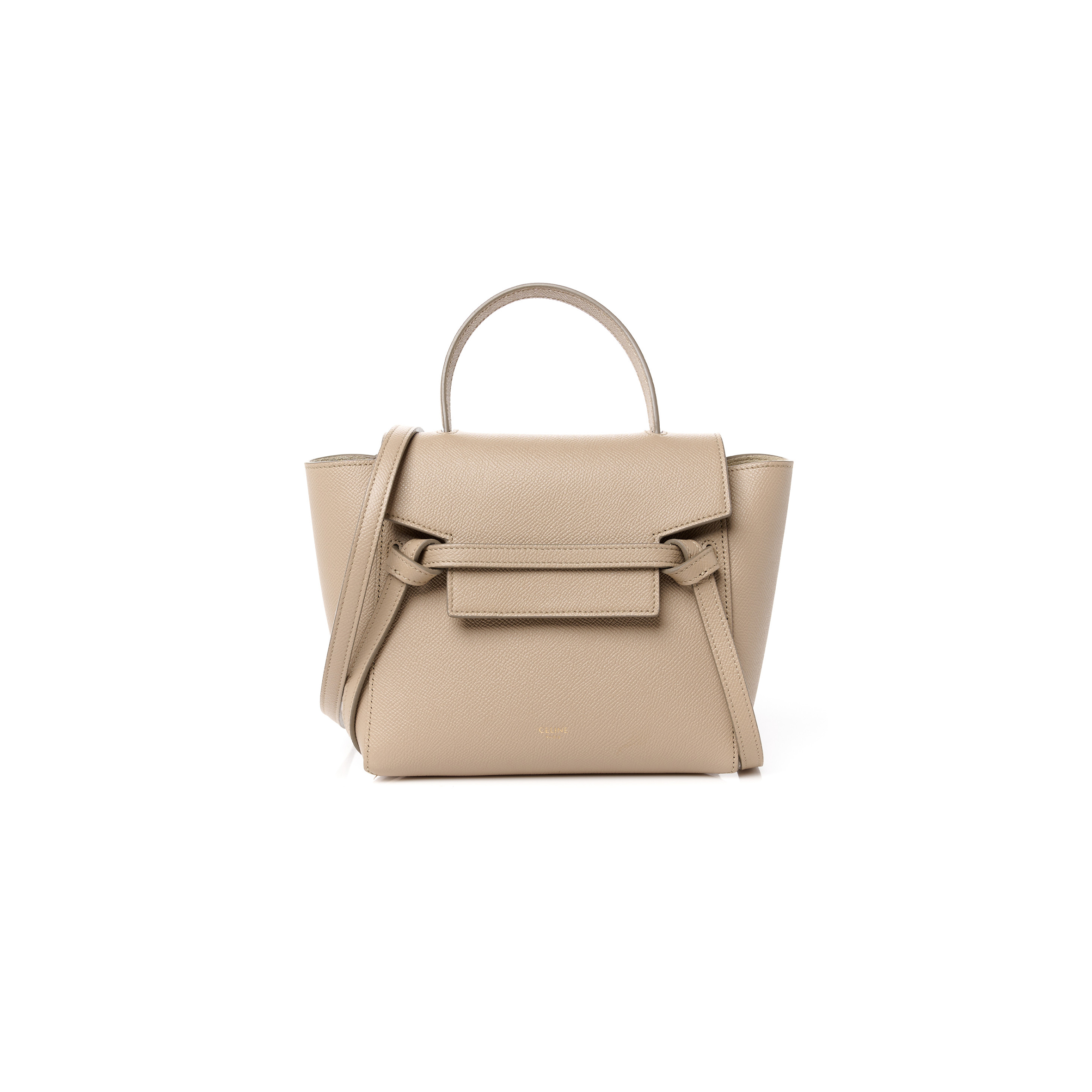 Ce**e pico belt tote in grained cowhide leather 189003zva.38nv (21*16*8cm)